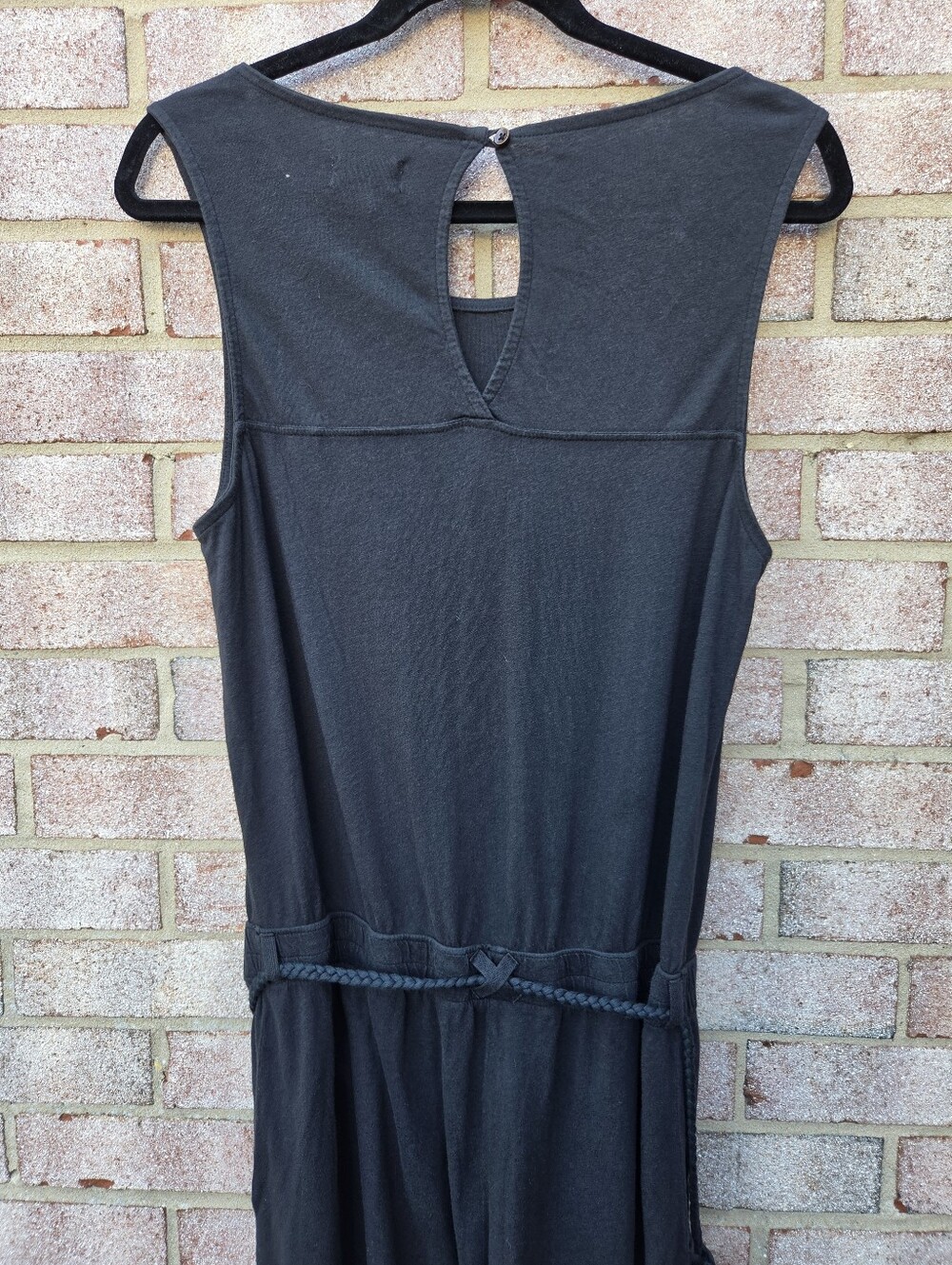 PACT NWT Organic Cotton Wide Leg Jumpsuit Charcoal Black Size M - Picture 7 of 9
